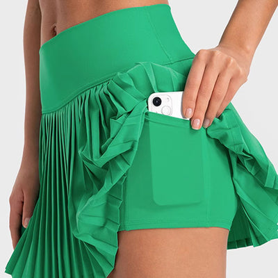 Hannah With Tights Sports Pleated Mini Skirt