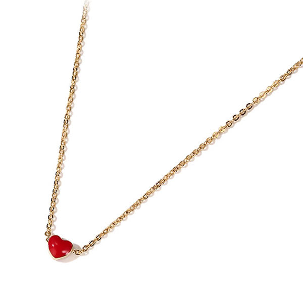 Laluna Dainty Red Heart Necklace