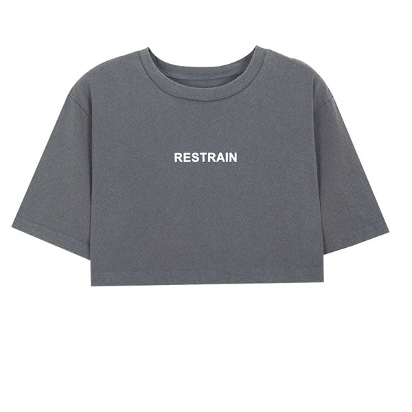 Wendy Smoke Grey RESTRAIN Cropped Tee