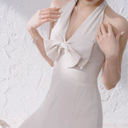 Esther Elegant Halter Maxi Dress