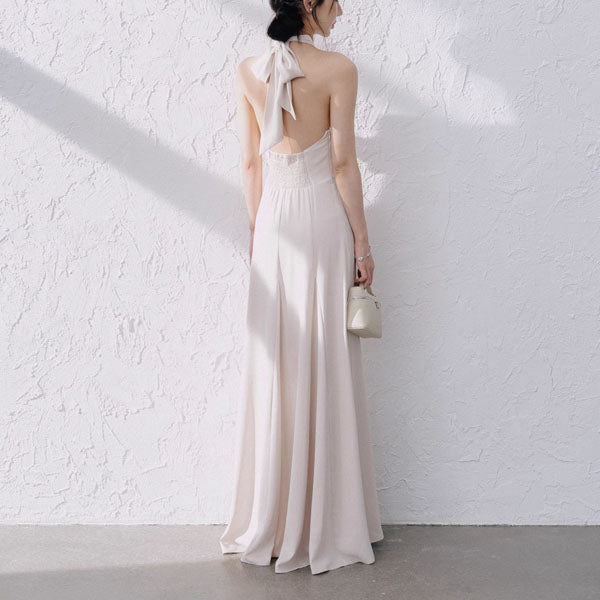 Esther Elegant Halter Maxi Dress