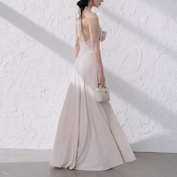 Esther Elegant Halter Maxi Dress