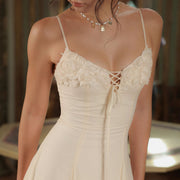 Claudia Elegant Romantic Flowy Midi Dress