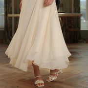 Claudia Elegant Romantic Flowy Midi Dress