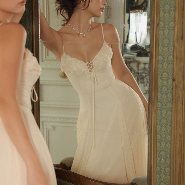 Claudia Elegant Romantic Flowy Midi Dress
