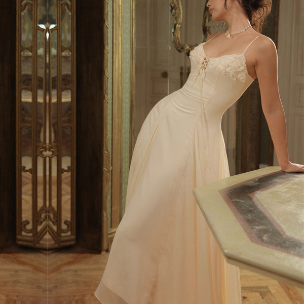 Claudia Elegant Romantic Flowy Midi Dress