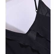 Jessica Black Ruffles Maxi Dress