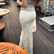 Isolde Ethereal Floral Lace Mermaid Skirt