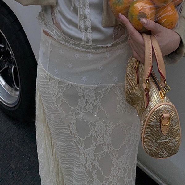 Isolde Ethereal Floral Lace Mermaid Skirt