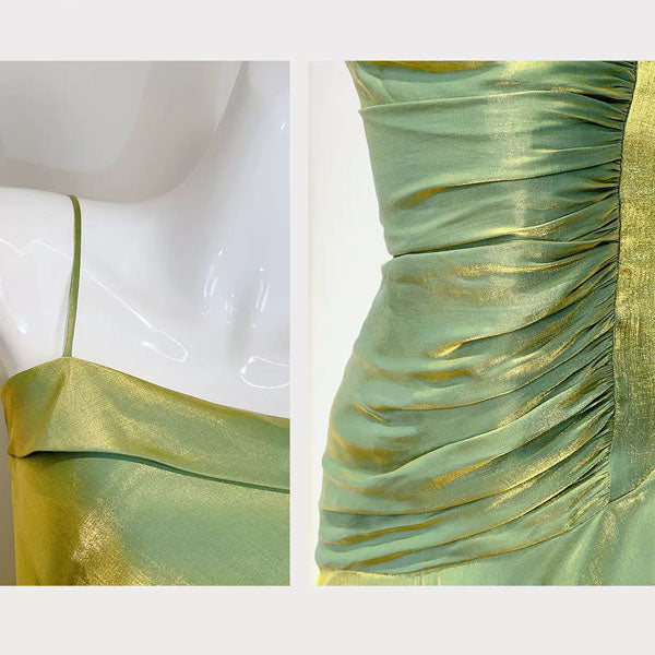 Sora Celestial Green Tiered Ruffles Maxi Dress