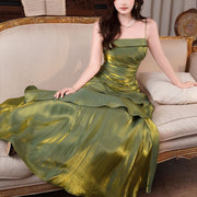 Sora Celestial Green Tiered Ruffles Maxi Dress