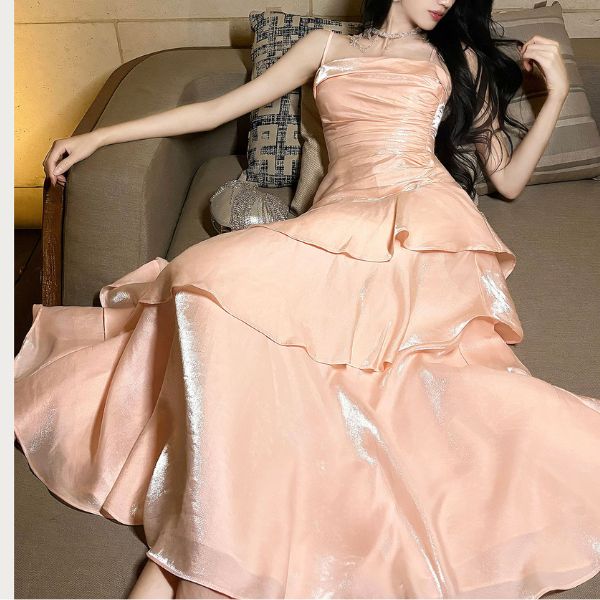 Carrisa Celestial Baby Pink Tiered Ruffles Maxi Dress The Wildflower Shop Carrisa Celestial Baby Pink Tiered Ruffles Maxi Dress The Wildflower Shop