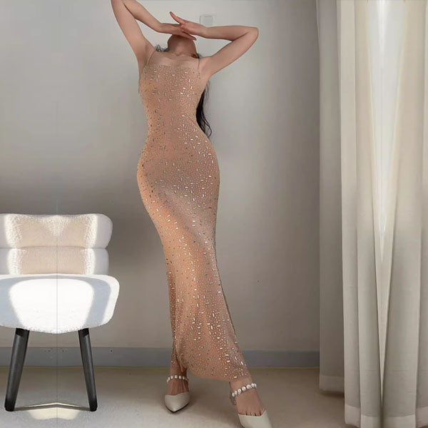 Jessi Embellishment Bodycon Maxi Dress