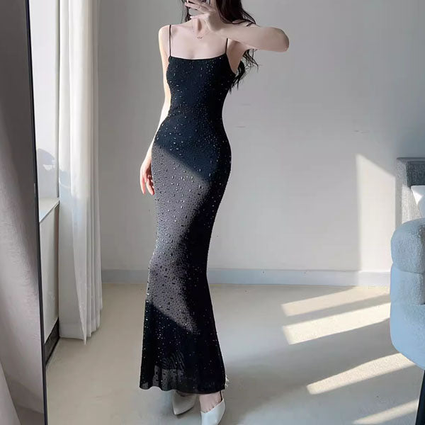 Jessi Embellishment Bodycon Maxi Dress