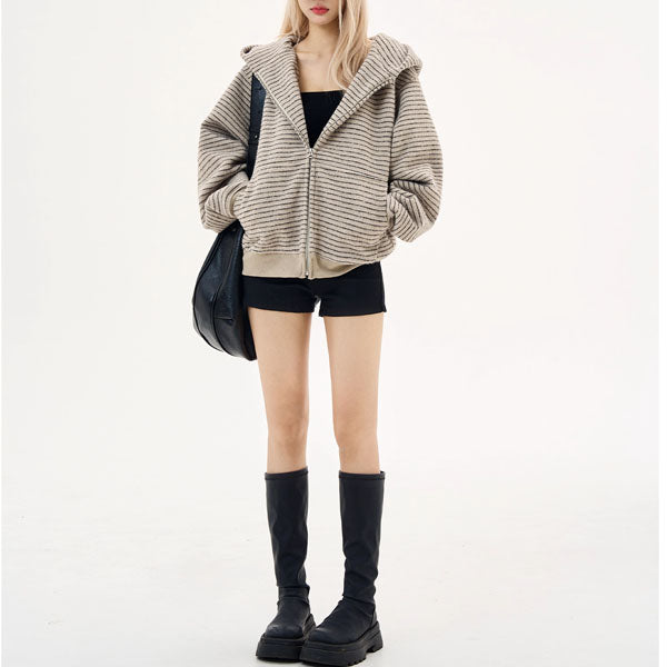 Ira Women’s Cozy Oversized Striped Hoodie