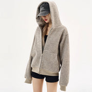 Ira Women’s Cozy Oversized Striped Hoodie