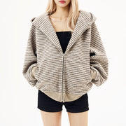 Ira Women’s Cozy Oversized Striped Hoodie