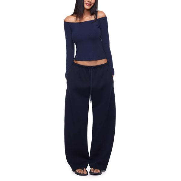 Kerrie Women’s Navy Comfy Wide Leg Sweatpants