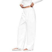 Kerrie Women’s White Comfy Wide Leg Sweatpants
