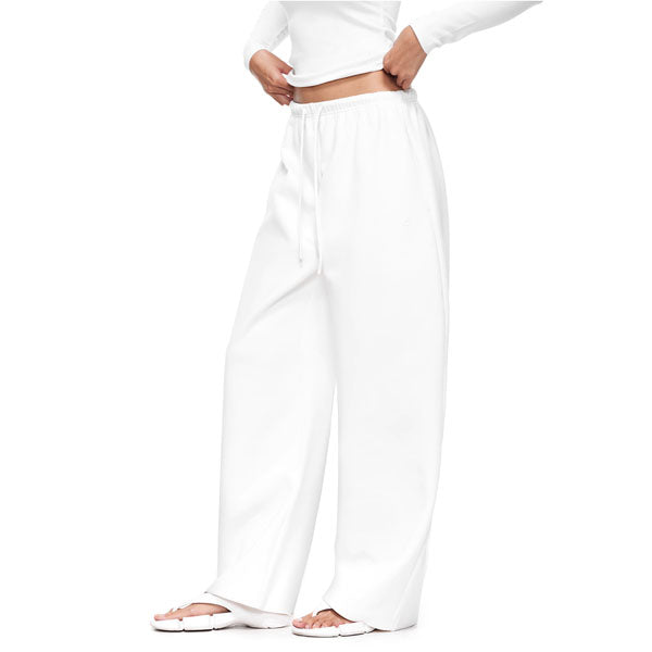 Kerrie Women’s White Comfy Wide Leg Sweatpants