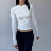 Lucia Long Sleeve Crew Neck Basic Top