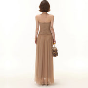 Ethena Strapless Ruched Goddess Maxi Dress
