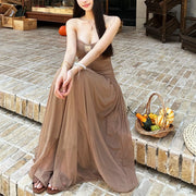 Ethena Strapless Ruched Goddess Maxi Dress