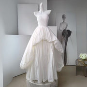 Vivienne Ethereal Strapless White Evening Dress