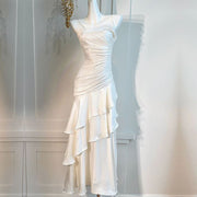Sora Celestial Ivory Tiered Ruffles Maxi Dress
