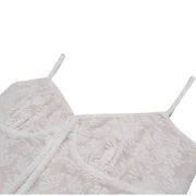 Kyuri White Texture Floral Print Maxi Dress