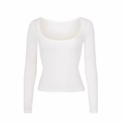 Kim Scoop Neck Long Sleeve Top