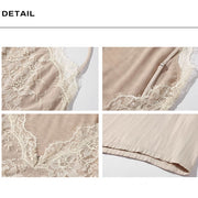 Errisa Ethereal Champagne Nude Lace Evening Dress