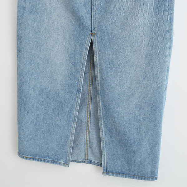 Amelia Light Wash Denim Maxi Skirt