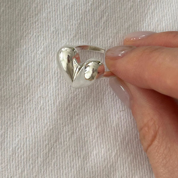 Ira 925 Silver Heart Shape Ring