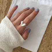 Ira 925 Silver Heart Shape Ring