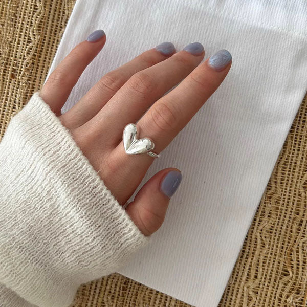 Ira 925 Silver Heart Shape Ring