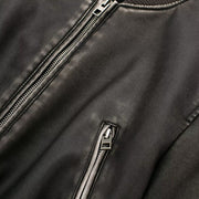Darla Black Brown Vegan Leather Moto Jacket