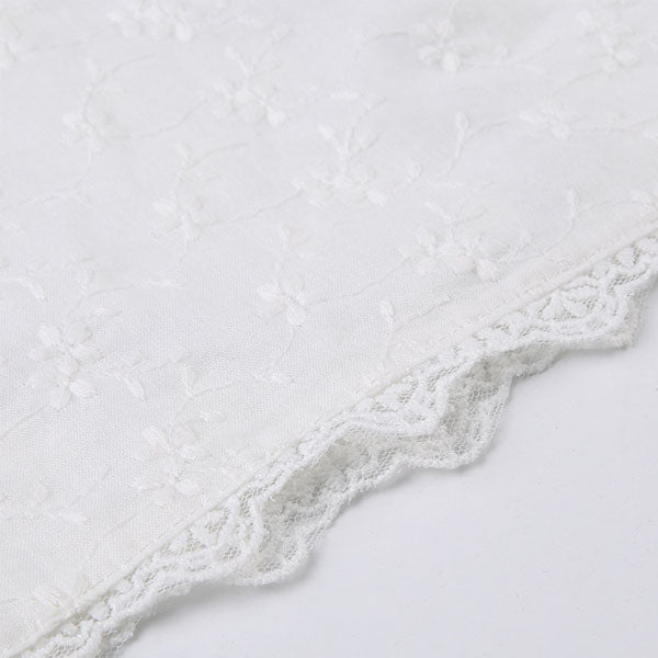 Maddie White Lace Embroidery Sleeveless Top