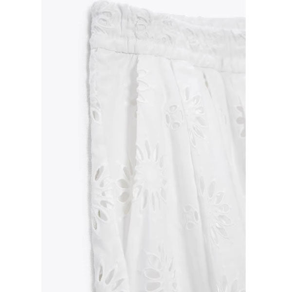 Alexia White Floral Eyelet Print Maxi Skirt