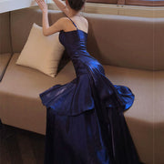 Pamela Royal Blue Enchanting Ruffled Tiered Maxi Dress