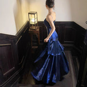 Pamela Royal Blue Enchanting Ruffled Tiered Maxi Dress