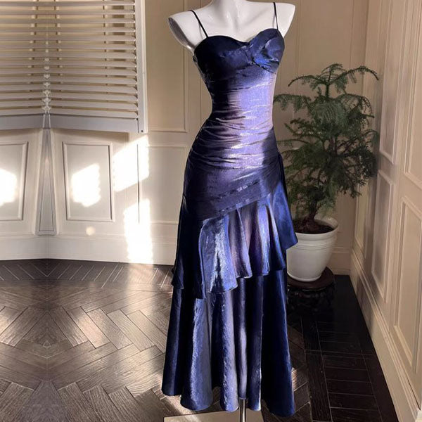 Pamela Royal Blue Enchanting Ruffled Tiered Maxi Dress