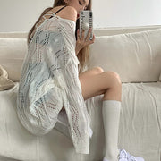 Kendra Oversize Criss Cross Back Light Knit Top