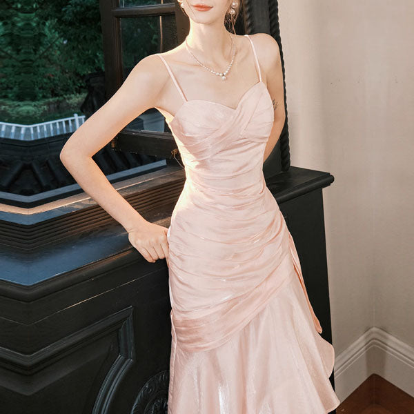Pamela Pastel Pink Enchanting Ruffled Tiered Maxi Dress L Pamela Pastel Pink Enchanting Ruffled Tiered Maxi Dress L