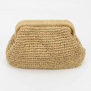 Diane Woven Raffia Clutch Bag