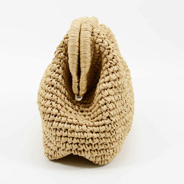 Diane Woven Raffia Clutch Bag
