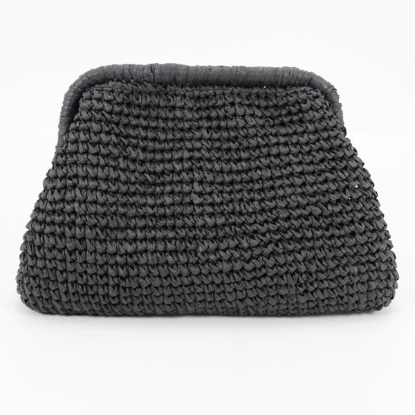 Diane Woven Raffia Clutch Bag