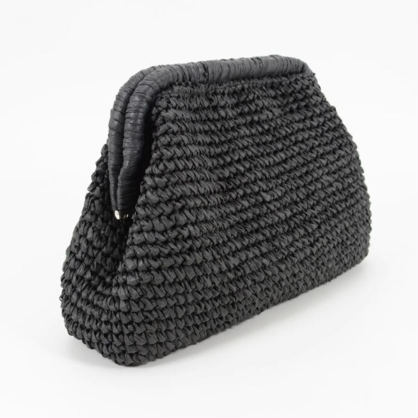 Diane Woven Raffia Clutch Bag