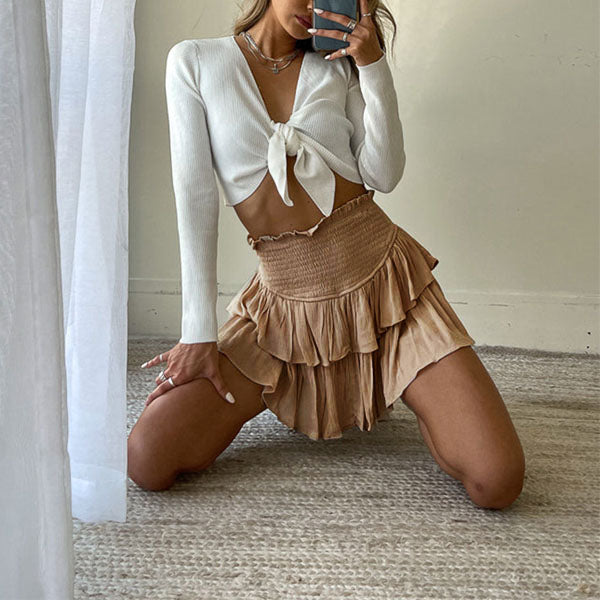 Kelly Tiered Ruffled Mini Skirt