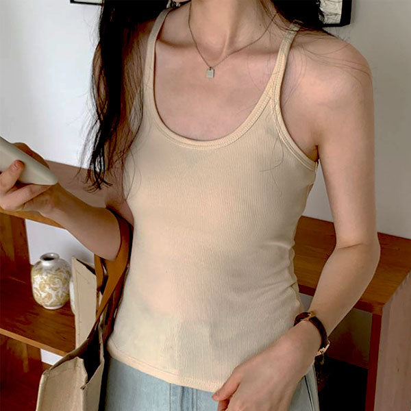 Irina Everyday Basic Ribbed Tank Top